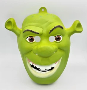 Shrek 2 Movie Mask DreamWorks 2004 Green Halloween Party Mask Thin Plastic Vint - Picture 1 of 9