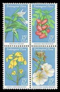 US Scott # 1786a (1783-1786), Endangered Flora, (4) 1979 15¢ Stamps, MNH - Picture 1 of 1