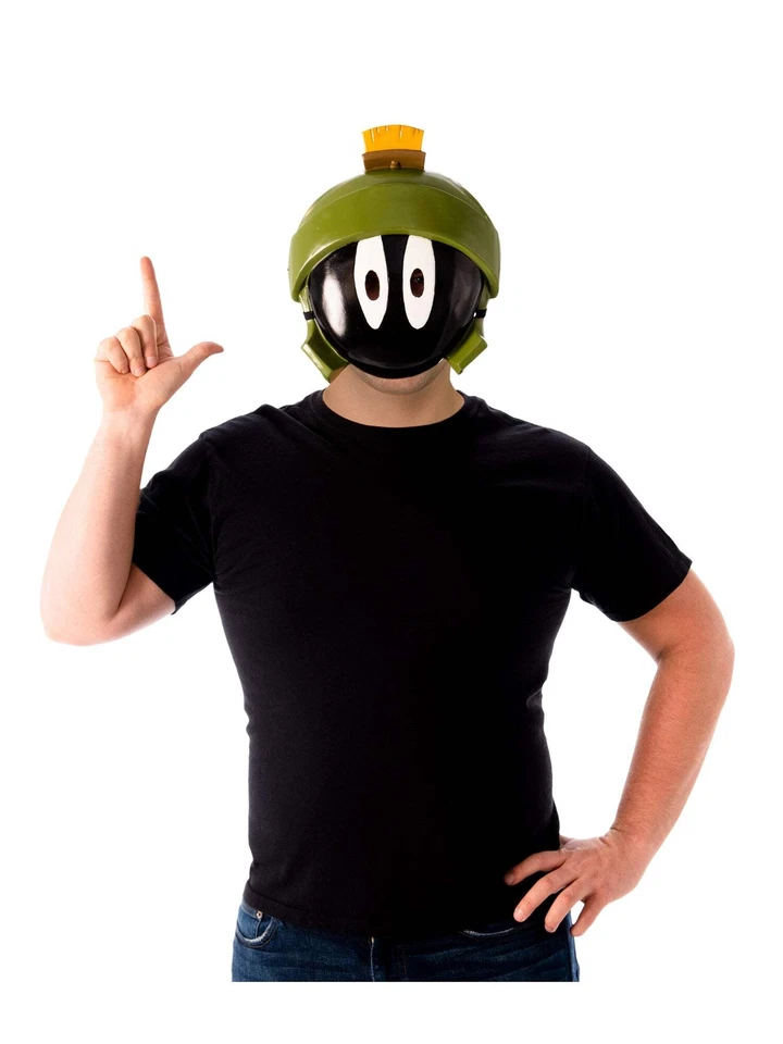 Marvin The Martian Mask Adults Space Jam Plastic Fancy Dress Mask Accessory - Image 1 of 1