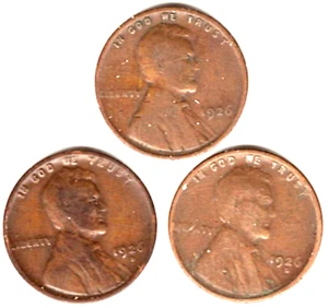 CENTAVOS LINCOLN 1926 P, D Y S EN MUY BUEN ESTADO ~ (3 monedas) stk bb - Imagen 1 de 5