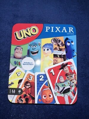 Mattel PIXAR UNO Card Game  "PIXAR" Special Edition  with Collectible Tin - New! - Image 1 of 2