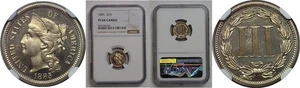 1885 Nickel Three Cent   NGC PF-66 Cameo - Picture 1 of 3