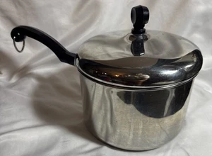 Vintage Farberware Aluminum Clad Stainless Steel 2 1/2 Quart Sauce Pot with Lid - Picture 1 of 7