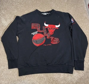 Nike Chicago Bulls Courtside Crew Pullover Sweatshirt Mens Sz L DH9432-010 75th - Picture 1 of 7