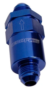 Aeroflow AF609-06 Billet Fuel Filter -6AN Blue 30 Micron Bronze Filter - Picture 1 of 4