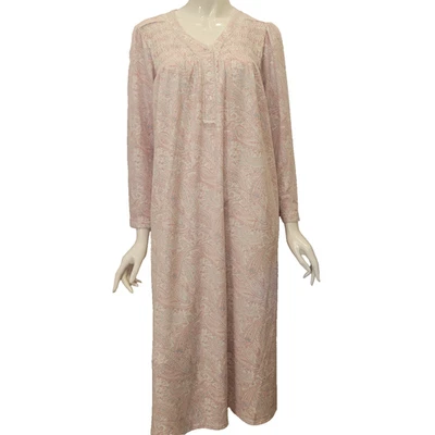 Camisola feminina Miss Elaine grande rosa turquesa 35% raiom midi 65% poliéster - Imagem 1 de 4