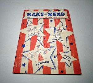 Vintage 1942 Spool Cotton Co MAKE and MEND For Victory Book no.S-10 Paperback - Picture 1 of 7