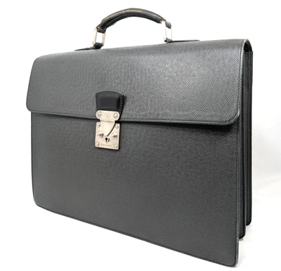 Auténtico maletín Louis Vuitton Business Bag Taiga cuero Moskova M30032 Foto 1 de 4