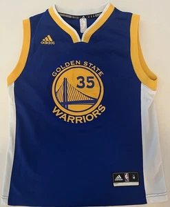 Kevin Durant Jersey Youth Boys Medium Blue Adidas Golden State Warriors NBA Kids - Picture 1 of 8
