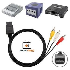 for Super Nintendo SNES | GC | N64 - Replacement RCA TV Audio Video Cable | FPC - Picture 1 of 12