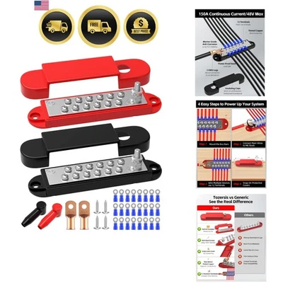 Power Distribution Block 12V 150A Marine Bus Bar Terminal Block for Boat Auto... - Image 1 of 4