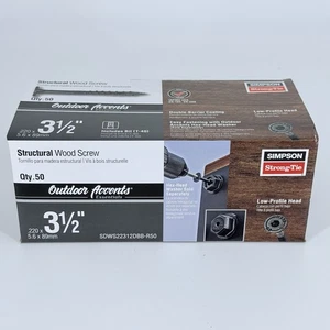 Outdoor Accents 0.220 In. X 3-1/2 In. T40 6-Lobe, Low Profile Head, Black Struct - Picture 1 of 4