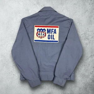 Vintage 60s Lee Chetopa Farm Motor Oil Patch Twill Work Jacket Size 38 MFA - Bild 1 von 7