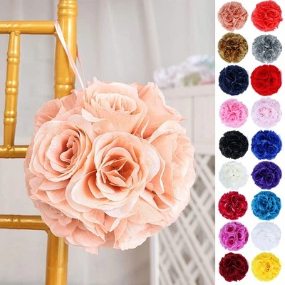 7-Inch wide Roses Kissing Flower POMANDER BALLS Party Wedding Event Centerpieces - Image 1 of 2
