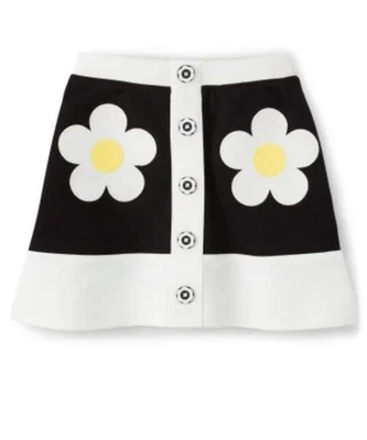 Girls Embroidered Daisy skort - Busy Little Bee Collection  - Black- 3T - Image 1 of 3