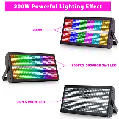 768LED 200W RGBW  Wall Wash Light Stage Beam Light Disco Party Show Effect Light - Image 1 of 4