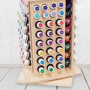 8 Tiers Essential Oil Display Holder Wooden Rotating Storage Display Stand - Picture 1 of 13