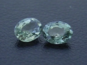 1x Ceylon Green Sapphire VS 5x4mm Oval 0.38ct Loose Natural Gemstone Sri Lanka - Foto 1 di 12