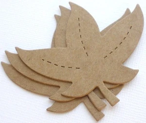 (4) HOJA DE ARCE - Hojas de otoño estilo 2 - Troquelado de aglomerado desnudo - 2 1/8" x 2 1/4" - Imagen 1 de 3