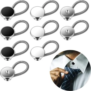 9 Pcs Collar Neck Extenders Shirt Elastic Button Extender for Men Women Dress - Picture 1 of 7