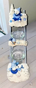 SCHÖNE WEIHNACHTSZEIT FERIENHAUS DEKO 2 KERZEN WINDLICHT KERZENHALTER - Bild 1 von 7