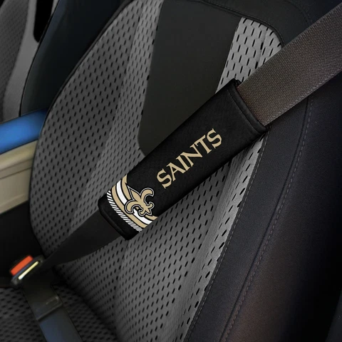 New Orleans Saints Set of 2 Rally Design Premium Seat Belt Shoulder Pad Covers Cover