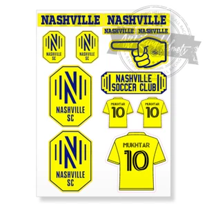 Nashville SC MLS Soccer Football A4 Printed Vinyl Decal Sticker High Quality Kit - Picture 1 of 4
