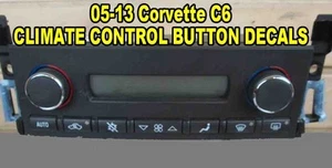 100-Piece C6 CORVETTE CLIMATE CONTROL BUTTON DECAL STICKER - Picture 1 of 2