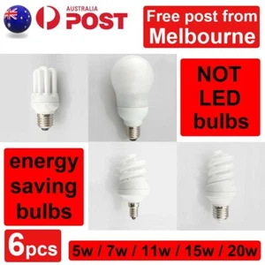 6 x Spiral Bulb Globe Light bulb Screw E27 Energy Saving Lamp 5w 7w 11w 15w 20w - Picture 1 of 13