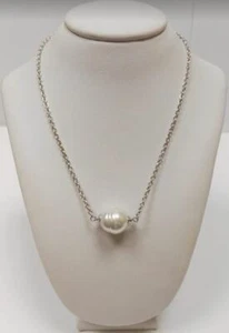 Collar Perlas Orquídea 46382 Plata rodiada-1 Perla bcas, barroc-40cm+prolongador - Imagen 1 de 3