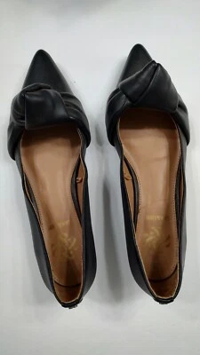 Sam & Libby Laurena negro imitación cuero anudado plano mujer talla 8M Foto 1 de 4