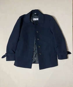 Max Mara Navy Jacke Gr. 2 Cinch Cuff Damen gefüttert 20 - Bild 1 von 21