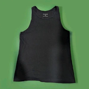 Men's Black Vest Top Size S Scoop Neck Sleeveless - Picture 1 of 4