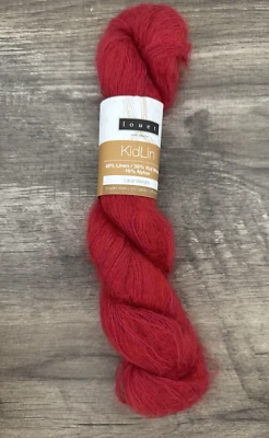 Louet KIDLIN Lino Mohair Encaje Peso Hilo / 'Rojo Tomate' Colorway 1 Hank 50 gr Foto 1 de 4