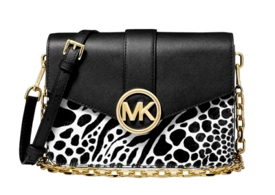 Bolso de Hombro MICHAEL KORS Edición Especial Carmen Estampado Animal Cadena Dorada🎀NUEVO🎁 Foto 1 de 4