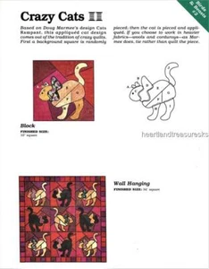 Crazy Cats  Spinning Spools Wall Quilt Pattern w/ Flexible Templates - Picture 1 of 1