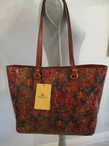 NWT PATRICIA NASH RUSTIC NATURE SOLARO FLORAL LEATHER TOTE BOLSO $269.00 - Imagen 1 de 11
