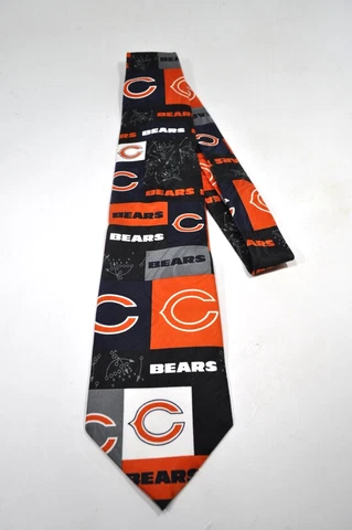 Vintage 2002 Chicago Bears Football Silk Neck Tie Team NFL Ralph Martin Co. USA Cover