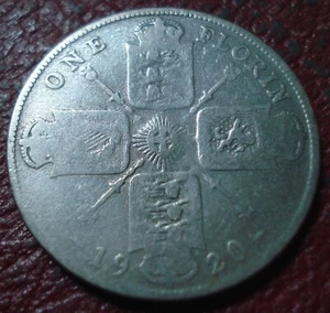 1920 BRITISH FLORIN IN GOOD CONDITION (.500 SILVER) - Picture 1 of 2