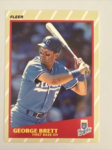 FLEER 1989 MLB Card GEORGE BRETT Royals Super Stars  #5 EX-NM! ⚾️