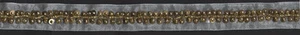 1" WHITE GOLD ORGANZA SEQUIN BEADED RIBBON FABRIC TRIM 5 YARDS - Picture 1 of 1