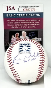Eric Nadel Texas Rangers signierter HOF Logo Baseballball mit HOF Inschrift JSA - Bild 1 von 2