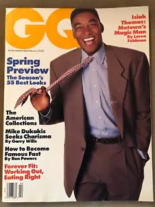 Feb 1988 GQ Magazine w/Isiah Thomas on the cover - Foto 1 di 5