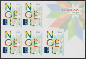 AUSTRALIA - 2022 'CHRISTMAS - Noel' International S/Adh Booklet Pane Mint [E5278 - Bild 1 von 2