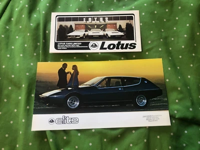 1976 1977  Lotus Elite original sales brochure and a full line brochure NOS xlnt - Изображение 1 из 4