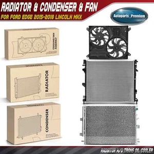 Radiator & AC Condenser & Cooling Fan Kit for Ford Edge 2015-2018 Lincoln MKX - Picture 1 of 9