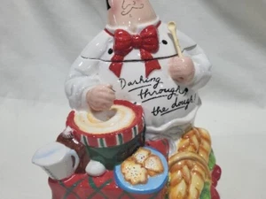 RARE Mud Pie Cookie Jar "Dashing Through The Dough" Chef - Picture 1 of 9
