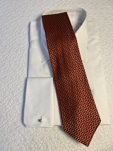 CHARVET Place Vendome NWT Neck Tie - Burnt Orange Color- Made In France - Picture 1 of 8