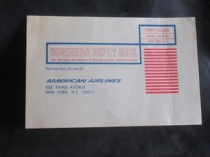 American Airlines Vintage TRIP INFORMATION Card AA Collectable Souvenir PAPER - Picture 1 of 2