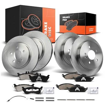 Front & Rear Brake Rotors & Brake Pads for Mercedes-Benz ML320 1998-2003 ML350 - Image 1 of 4